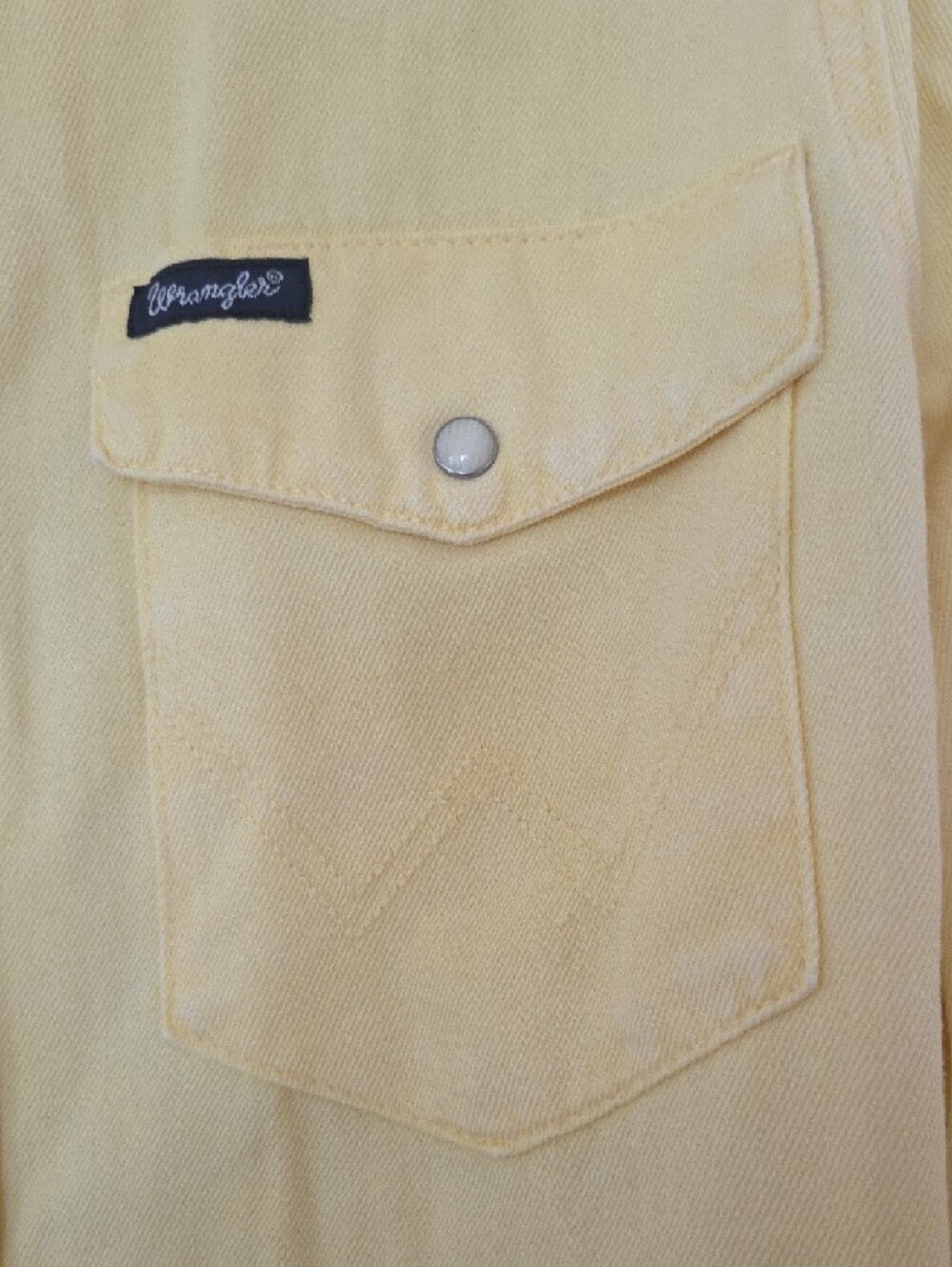 Wrangler Retro Pale Yellow Western Snap Shirt - Picture 3 of 6